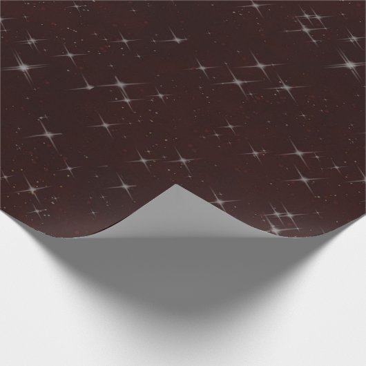 Maroon met witte muggen cadeaupapier (Hoek)