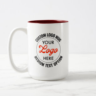 MAROON Midden Tekst Promotionele Twee-Tons Logo Mo Tweekleurige Koffiemok