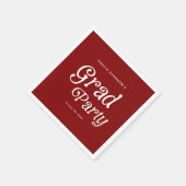Maroon Minimal Retro Graduation Napkins Servet (Hoek)