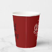 Maroon Minimal Retro Graduation Paper Cups Papieren Bekers (Rechts)