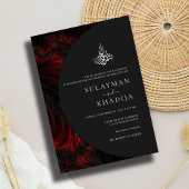 Maroon Minimale Elegante B&W Islamitische Moslim B Kaart