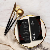 Maroon minimale elegante B & W moderne islamitisch Menu