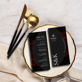 Maroon minimale elegante B & W moderne islamitisch Menu