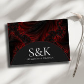 Maroon Minimale Elegante B&W Moslim Islamitische b RSVP Kaartje