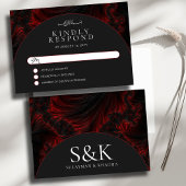 Maroon Minimale Elegante B&W Moslim Islamitische b RSVP Kaartje