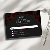 Maroon Minimale Elegante B&W Moslim Islamitische b RSVP Kaartje