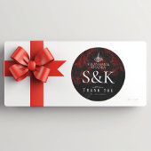 Maroon minimale elegante Nikah Islamitische bruilo Ronde Sticker