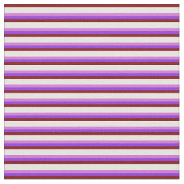 Maroon, Mint Cream, Orchid en Paars Pattern Stof