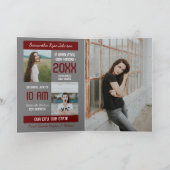 Maroon Modern Block 5-Photo Afstuderen (Binnen)