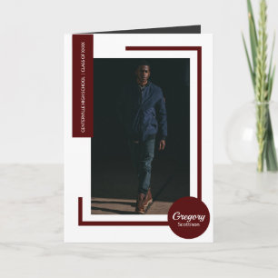 Maroon Modern Photo Afstuderen