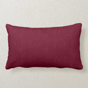 Maroon Moire Pattern Print Lumbar Pillow Kussen
