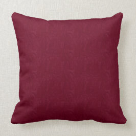 Maroon Moire Texture Print Sierkussen 20 x 20 inch