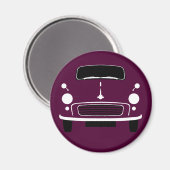 Maroon Morris Minor Fridge Magneet (Voorkant / Achterkant)