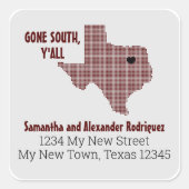 Maroon naar het zuiden, jullie gaan vierkante sticker (Voorkant)