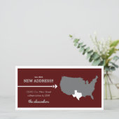 Maroon nieuwe staat, nieuw adres! Texas verplaatse (Staand voorkant)