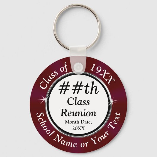 Maroon OM HET EVEN WELK JAAR, de cadeauideeën van  Sleutelhanger (Voorkant)