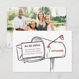 Maroon Ons nieuwe adres Mailbox Verplaatsen