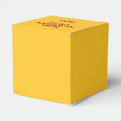 Maroon op Geel Goud Afstudeerfeest Bedankdoosjes (Achterkant)