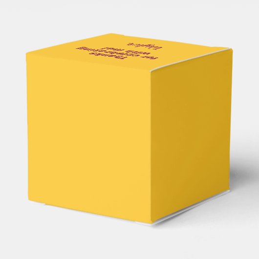 Maroon op Geel Goud Afstudeerfeest Bedankdoosjes (Achterkant)