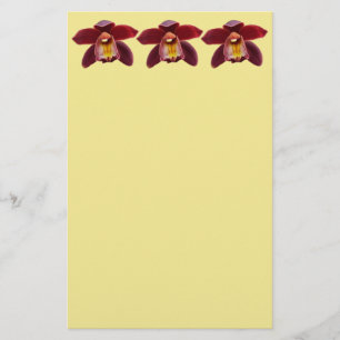 Maroon Orchids I Beauful Red Floral Briefpapier