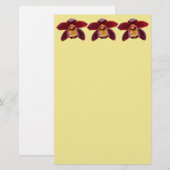Maroon Orchids I Beauful Red Floral Briefpapier (Voorkant / Achterkant)