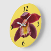 Maroon Orchids I Beauful Red Floral Grote Klok (Hoek)