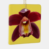 Maroon Orchids I Beauful Red Floral Keramisch Ornament (Rechts)