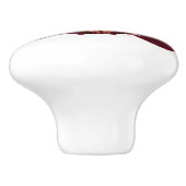 Maroon Orchids I Beauful Red Floral Keramische Knop (Zijkant)