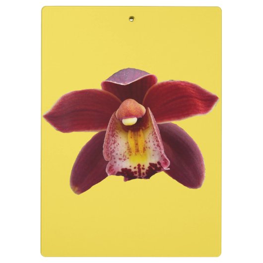 Maroon Orchids I Beauful Red Floral Klembord (Achterkant)