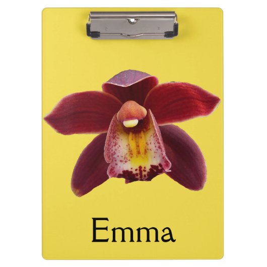 Maroon Orchids I Beauful Red Floral Klembord (Voorkant)