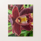 Maroon Orchids I Beauful Red Floral Legpuzzel (Verticaal)