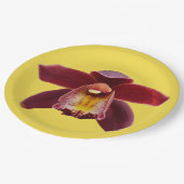 Maroon Orchids I Beauful Red Floral Papieren Bordje (Gekanteld)