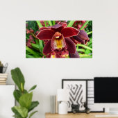 Maroon Orchids I Beauful Red Floral Poster (Thuiskantoor)