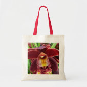 Maroon Orchids I Beauful Red Floral Tote Bag (Voorkant)