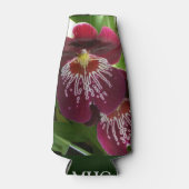 Maroon Orchids II Elegant Floral Flesjeskoeler (Voorkant)