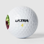 Maroon Orchids II Elegant Floral Golfballen (Logo)