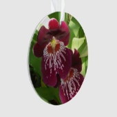 Maroon Orchids II Elegant Floral Ornament (voorkant)