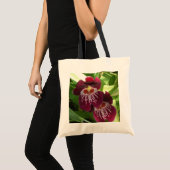 Maroon Orchids II Elegant Floral Tote Bag (Voorkant (product))