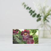 Maroon Orchids II Elegant Floral Visitekaartje (Staand voorkant)
