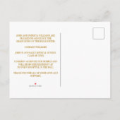 Maroon Osteopathic Medical School Afstuderen Foto Aankondigingskaart (Achterkant)