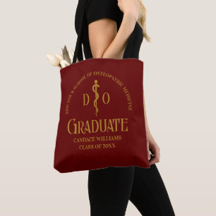 Maroon Osteopathic Medical School Afstuderen Gift Tote Bag