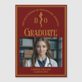 Maroon Osteopathic Medical School Afstuderen magne (Voorkant)