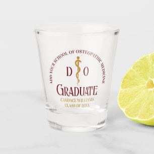 Maroon Osteopathic Medical School Afstuderen Shot Glas