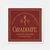 Maroon Osteopathic Medical School Graduation Party Servet (Voorkant)