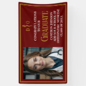 Maroon Osteopathic Medical School Graduation Party Spandoek (Verticaal)