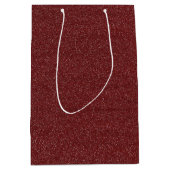 Maroon/Paars Faux Glitter Medium Cadeauzakje (Voorkant)