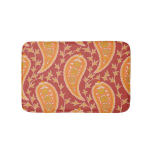 Maroon Paisley: Turks komkommer-Ornament. Badmat