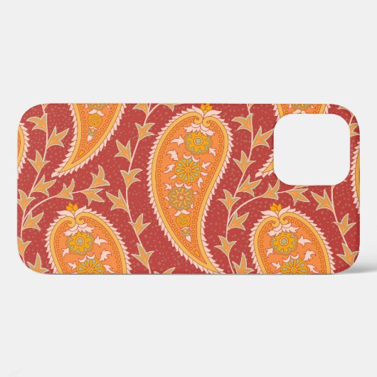 Maroon Paisley: Turks komkommer-Ornament. Case-Mate iPhone Case (Achterkant (horizontaal))