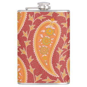 Maroon Paisley: Turks komkommer-Ornament. Heupfles