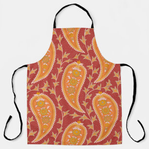 Maroon Paisley: Turks komkommer-Ornament. Schort